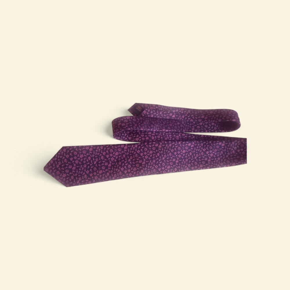 Club Room Dark Purple Floral Tie